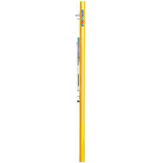 Sport-Thieme &quot;Competition&quot; Beach Volleyball Posts Powder-coated yellow, Spindle tensioning mechanism, with 2 ground sockets to be bolted  