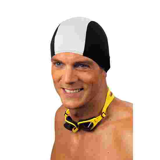 Sport-Thieme &quot;Fabric&quot; Swimming Caps Black/white, Adults