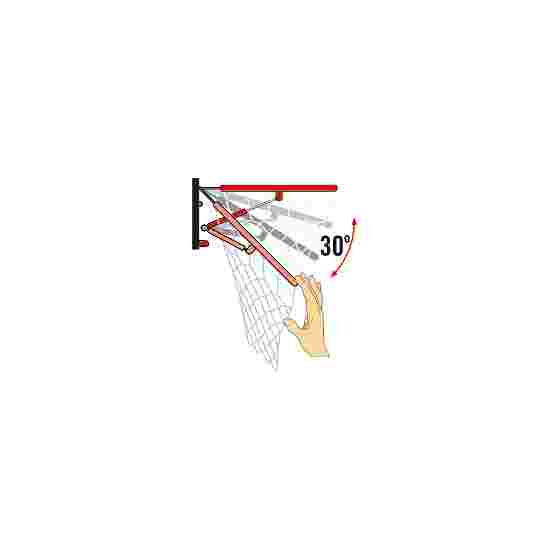 Sport-Thieme Folding &quot;Premium&quot; Basketball Hoop Folds down from 35 kg, Without Anti-Whip net