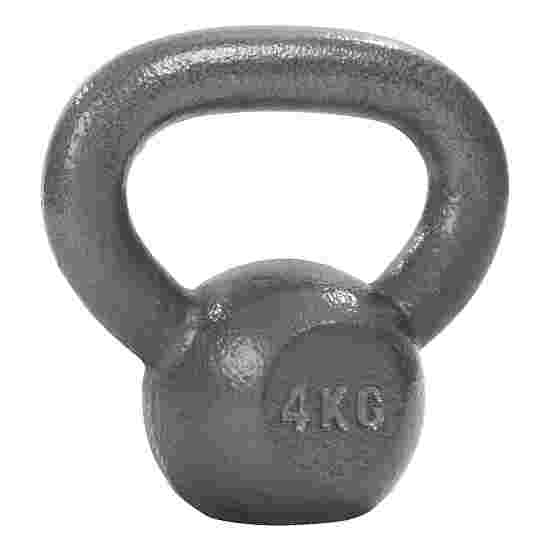 Sport-Thieme &quot;Hammer-Finish&quot;, Grey-Painted Kettlebell 4 kg