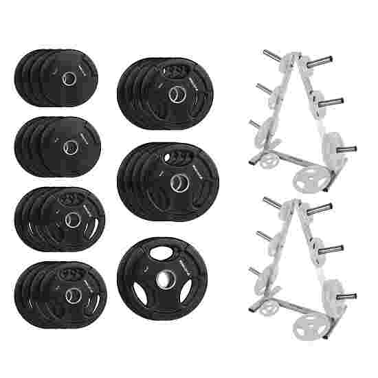 Sport-Thieme &quot;Rubber Competition&quot; with plate racks Weight Plates