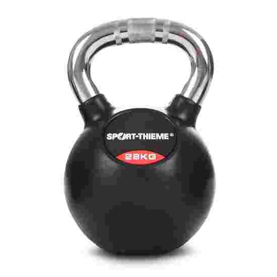 Sport-Thieme &quot;Rubberised, Knurled Chrome-Handled&quot; Kettlebell 28 kg