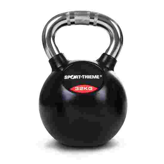 Sport-Thieme &quot;Rubberised, Knurled Chrome-Handled&quot; Kettlebell 32 kg