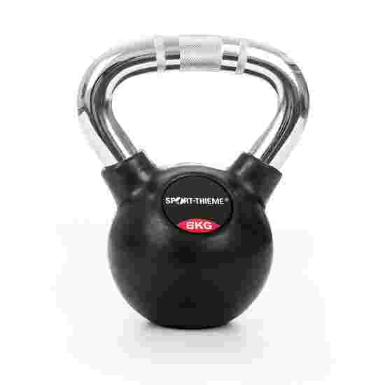 Sport-Thieme &quot;Rubberised, Knurled Chrome-Handled&quot; Kettlebell 6 kg