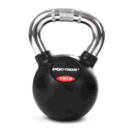 Sport-Thieme &quot;Rubberised, Knurled Chrome-Handled&quot; Kettlebell 14 kg
