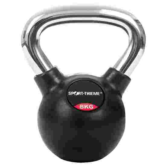 Sport-Thieme &quot;Rubberised, Smooth Chrome-Handled&quot; Kettlebell 6 kg