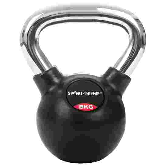 Sport-Thieme &quot;Rubberised, Smooth Chrome-Handled&quot; Kettlebell 8 kg