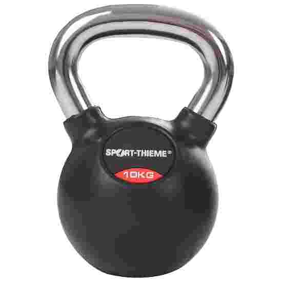 Sport-Thieme &quot;Rubberised, Smooth Chrome-Handled&quot; Kettlebell 10 kg