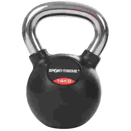 Sport-Thieme &quot;Rubberised, Smooth Chrome-Handled&quot; Kettlebell 14 kg