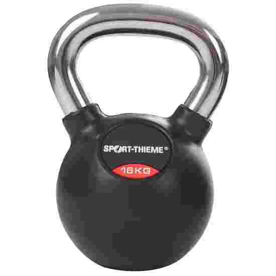 Sport-Thieme &quot;Rubberised, Smooth Chrome-Handled&quot; Kettlebell 16 kg