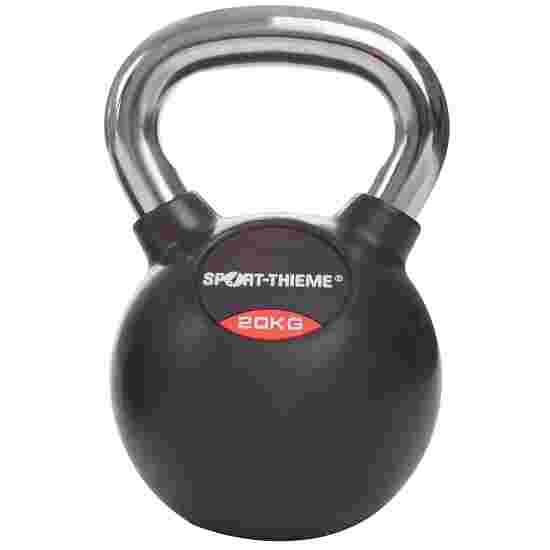 Sport-Thieme &quot;Rubberised, Smooth Chrome-Handled&quot; Kettlebell 20 kg