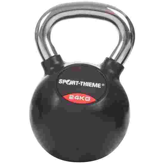 Sport-Thieme &quot;Rubberised, Smooth Chrome-Handled&quot; Kettlebell 24 kg