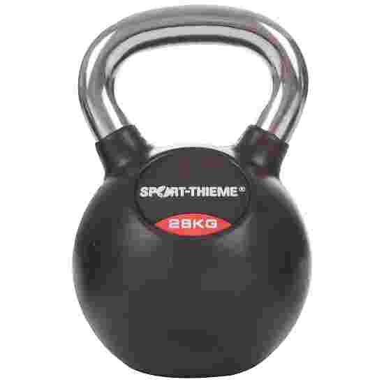 Sport-Thieme &quot;Rubberised, Smooth Chrome-Handled&quot; Kettlebell 28 kg