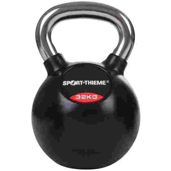 Sport-Thieme &quot;Rubberised, Smooth Chrome-Handled&quot; Kettlebell 32 kg