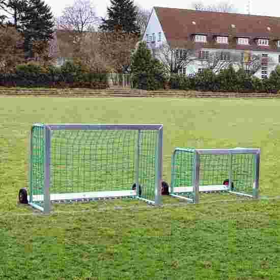 Sport-Thieme &quot;Safety&quot; Mini Football Goal 1.20×0.80 m, Incl. net, green (mesh size 10 cm)