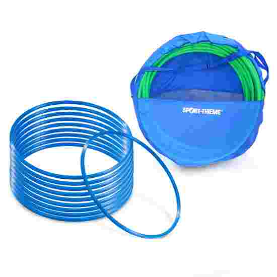 Sport-Thieme Set of &quot;80-cm-diameter&quot; Gymnastics Hoops with Storage Bag Gymnastics Hoop Blue