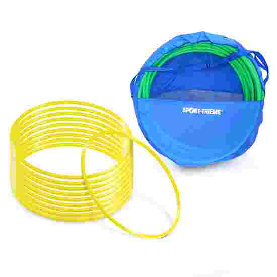 Sport-Thieme Set of &quot;80-cm-diameter&quot; Gymnastics Hoops with Storage Bag Gymnastics Hoop Yellow