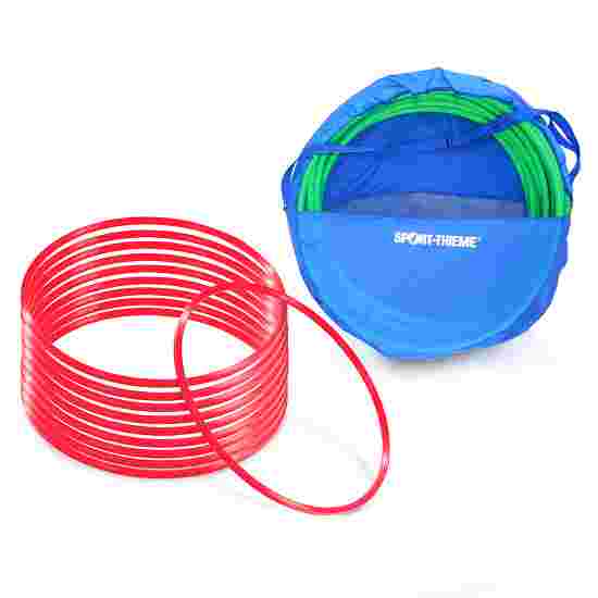 Sport-Thieme Set of &quot;80-cm-diameter&quot; Gymnastics Hoops with Storage Bag Gymnastics Hoop Red