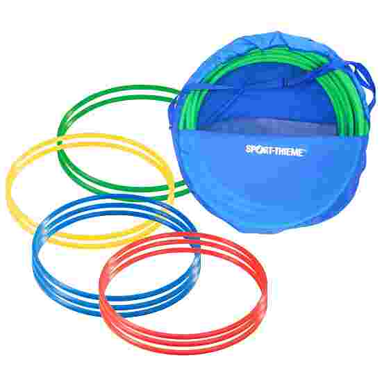 Sport-Thieme Set of &quot;80-cm-diameter&quot; Gymnastics Hoops with Storage Bag Gymnastics Hoop Multicoloured