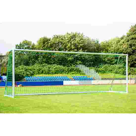 Sport-Thieme Silver, Corner-Welded Full-Size Football Goal, 7.32×2.44 m, with SimplyFix Net Attachment 1.50 m