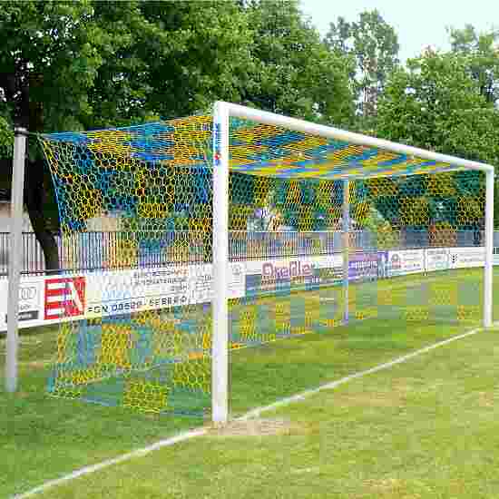 Sport-Thieme Socketed, Aluminium, Loose Net Suspension Full-Size Football Goal Stove-enamelled white, Net hooks