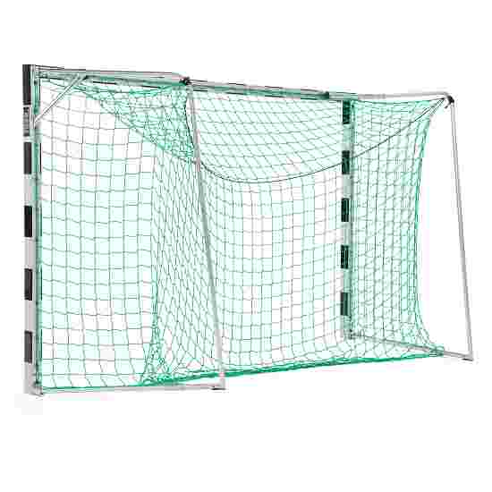 Sport-Thieme stands in ground sockets, with folding net brackets, 3x2 m Handball Goal Bolted corner joints, Black/silver
