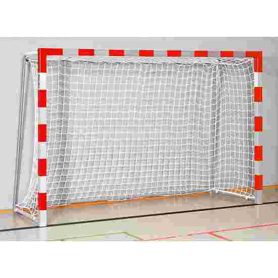 Sport-Thieme stands in ground sockets, with folding net brackets, 3x2 m Handball Goal Welded corner joints, Red/silver