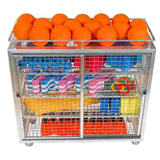 Sport-Thieme &quot;Swimming Pool&quot; Wire Storage Trolley 125x62x125 cm, With wheels