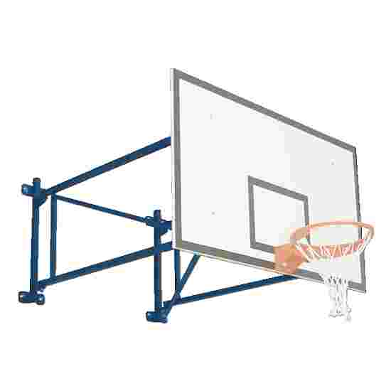 Sport-Thieme &quot;Swivel Design&quot; Wall-Mounted Basketball Unit Extends out 225 cm, Concrete wall