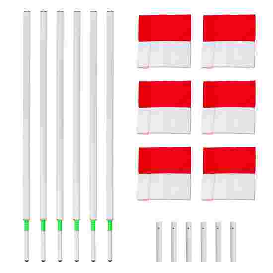 Sport-Thieme Tilting Boundary Poles Red/white flags