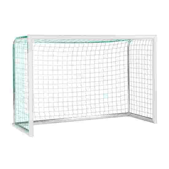 Sport-Thieme White, Powder-Coated &quot;Professional Compact&quot; Mini Football Goal 2.40×1.60 m, Incl. net, green (mesh size 10 cm)