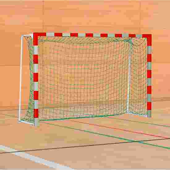 Sport-Thieme with Fixed Net Brackets Handball Goal Standard, goal depth 1.25 m, Red/silver