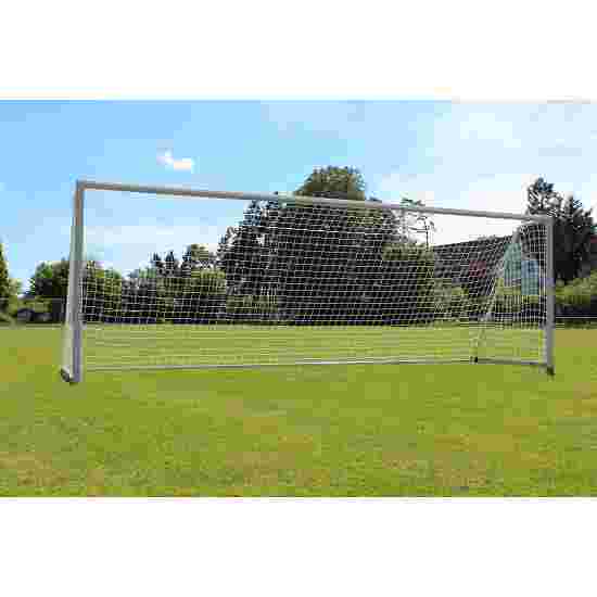 Sport-Thieme with Folding Net Bracket and Base Frame Full-Size Football Goal Anodised matt silver, Net hooks