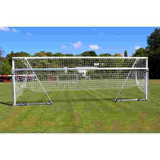 Sport-Thieme with Folding Net Bracket and Base Frame Full-Size Football Goal Anodised matt silver, Net hooks
