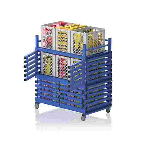 Sport-Thieme &quot;XXL&quot; by Vendiplas Shelved Trolley Small, with attachment, Blue