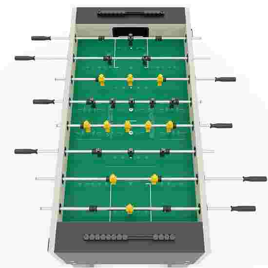 Sportime &quot;Dragon Steel&quot; Table Football Table Black guardians vs yellow dragons, Platinum Grey, green playfield