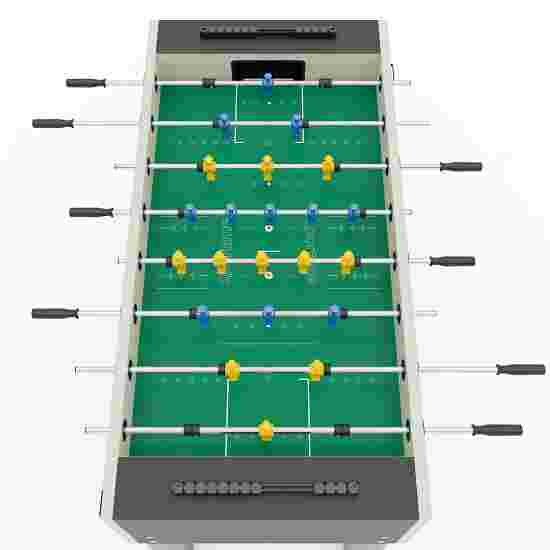 Sportime &quot;Dragon Steel&quot; Table Football Table Blue guardians vs yellow dragons, Platinum Grey, green playfield