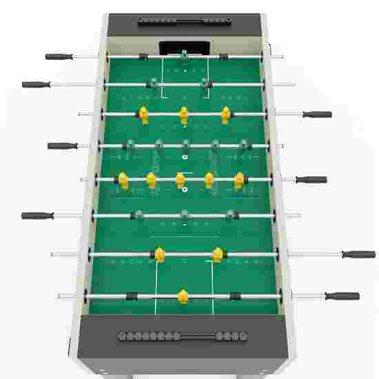 Sportime &quot;Dragon Steel&quot; Table Football Table Green guardians vs yellow dragons, Platinum Grey, green playfield