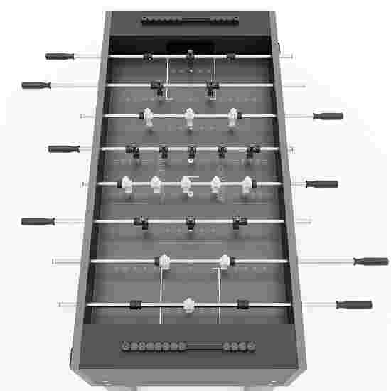 Sportime &quot;Dragon Steel&quot; Table Football Table Black guardians vs white dragons, Platinum Grey, grey playfield