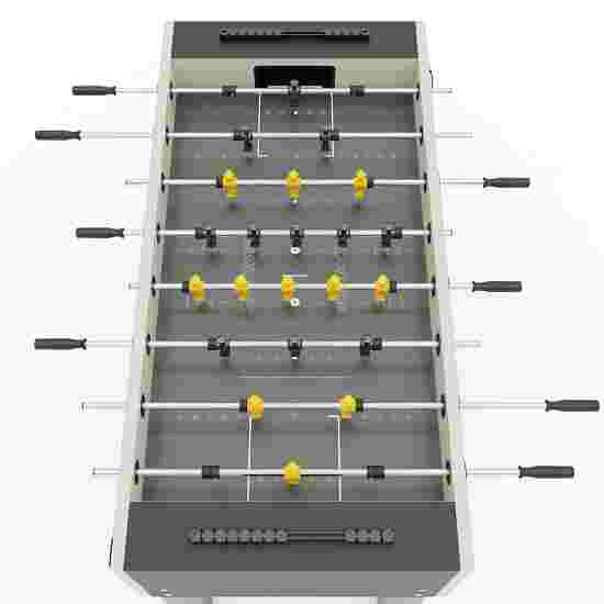 Sportime &quot;Dragon Steel&quot; Table Football Table Black guardians vs yellow dragons, Platinum Grey, grey playfield