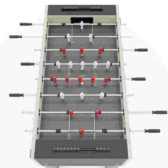 Sportime &quot;Dragon Steel&quot; Table Football Table White guardians vs red dragons, Platinum Grey, grey playfield