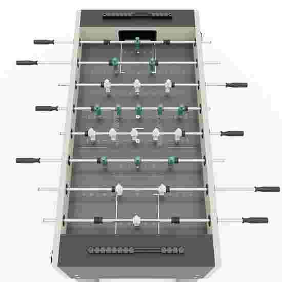 Sportime &quot;Dragon Steel&quot; Table Football Table Green guardians vs white dragons, Platinum Grey, grey playfield