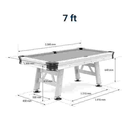 Sportime &quot;Garden Outdoor Aluminium&quot; Pool Table Pool Table 7ft Table Size: 213x121 cm