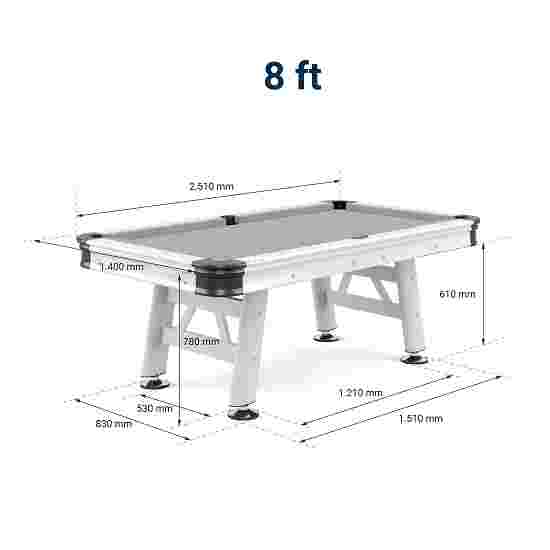 Sportime &quot;Garden Outdoor Aluminium&quot; Pool Table Pool Table 8 ft (table dimensions: 251x140 cm)