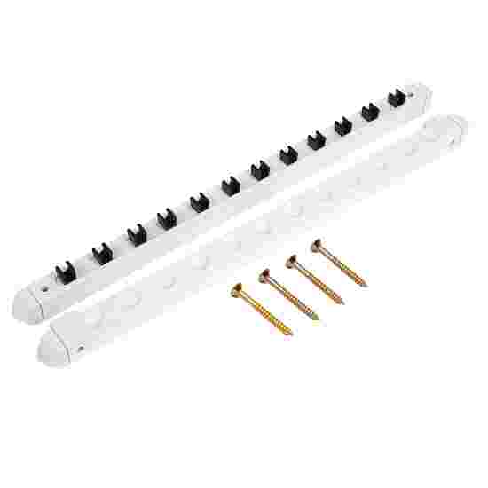 Sportime Wall-Mounted Cue Rack For 12 cues, White