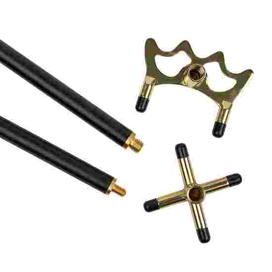 Stradivari Cue Rest Small Bridge & Cross Bridge, Metal rest stick (threaded)