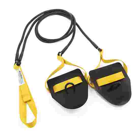StrechCordz with Hand Paddles Pull Cord Yellow, resistance 2.2–6.3 kg