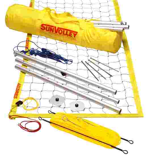 SunVolley &quot;Standard&quot; Beach Volleyball Net Assembly With court marking, 9.5 m