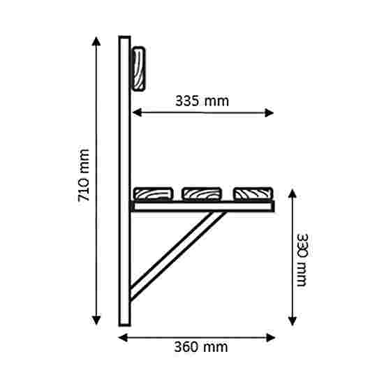 Sypro for Damp Areas Changing Room Bench 2 m, Light Grey (RAL 7035)