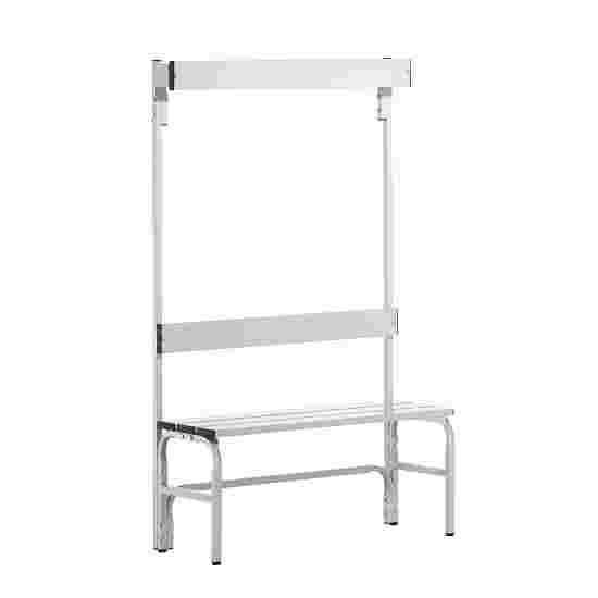 Sypro for Damp Areas with Backrest Changing Room Bench 1.01 m, Without shoe shelf, Light Grey (RAL 7035)